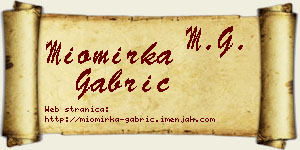 Miomirka Gabrić vizit kartica